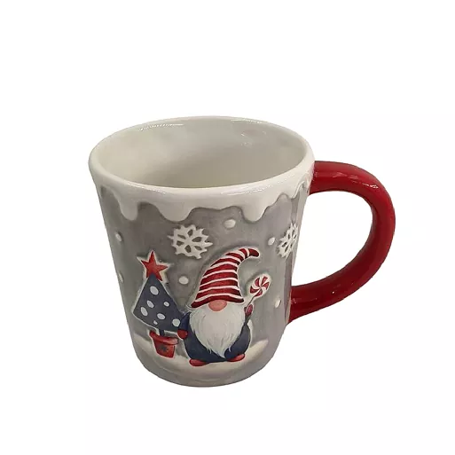 Mug Ceirmeach Greannmhar na Nollag Elf Mug Ceirmeach Greannmhar na Nollag Elf