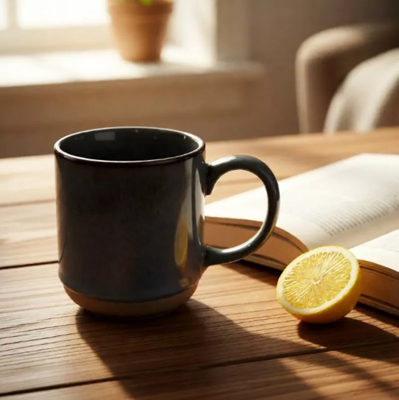 Mug Liath Taistil Ceirmeacha Simplí Nua-Aimseartha